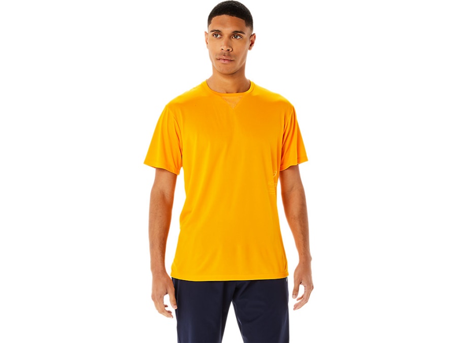 Asics ACTIBREEZE JACQUARD SHORT SLEEVED TOP Amber