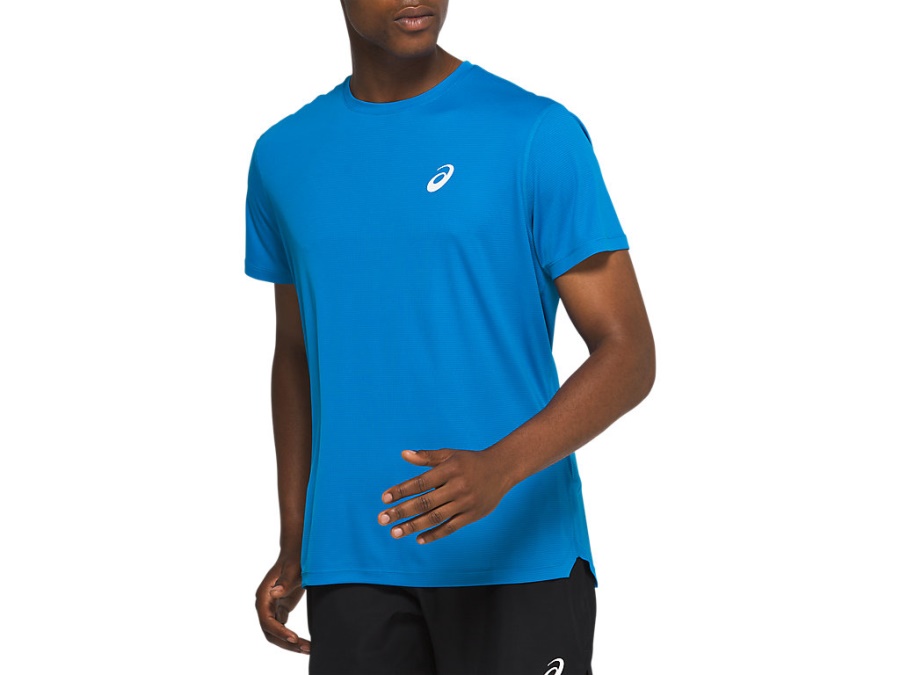 Asics Asics Blue SILVER SHORT SLEEVED TOP