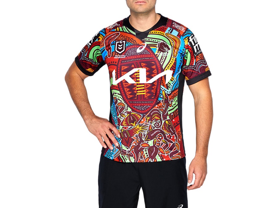 Asics BRISBANE BRONCOS INDIGENOUS REPLICA Performance Black