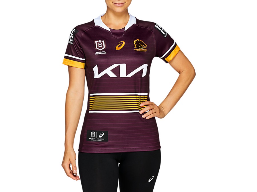 Asics BRISBANE BRONCOS REPLICA HOME JERSEY Deep Mars