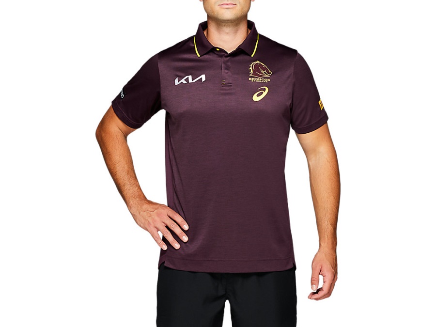 Asics BRISBANE BRONCOS TRAINING POLO Deep Mars