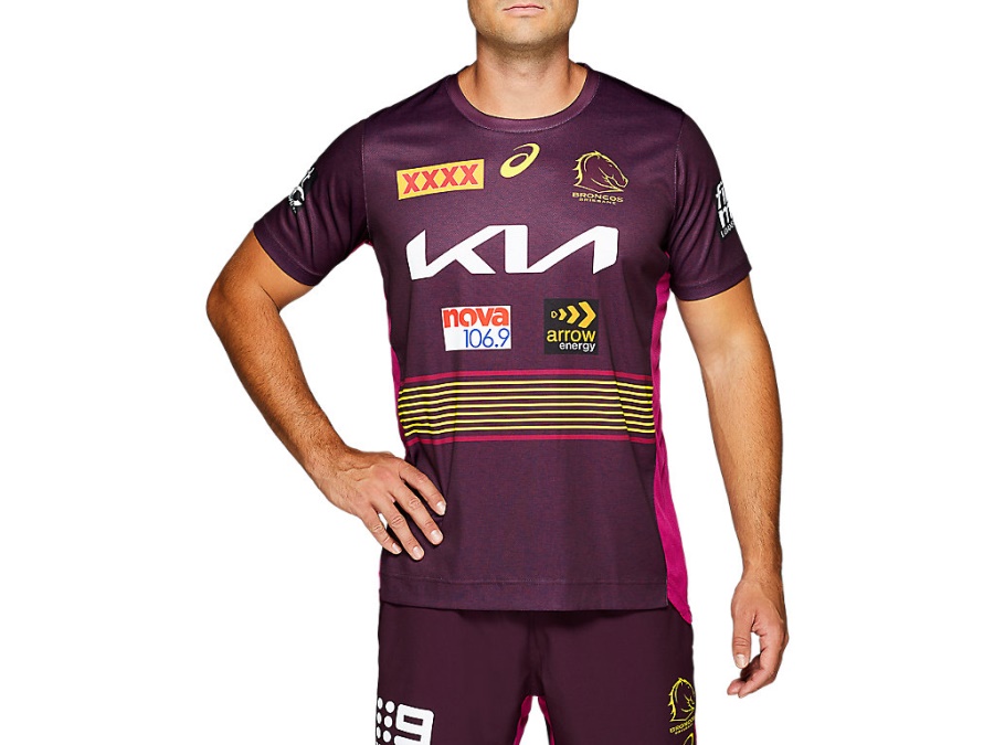 Asics BRISBANE BRONCOS TRAINING TEE Deep Mars