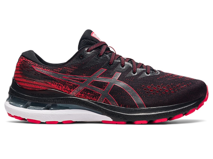 Asics Black-Electric Red GEL-KAYANO 28 (2E WIDE)