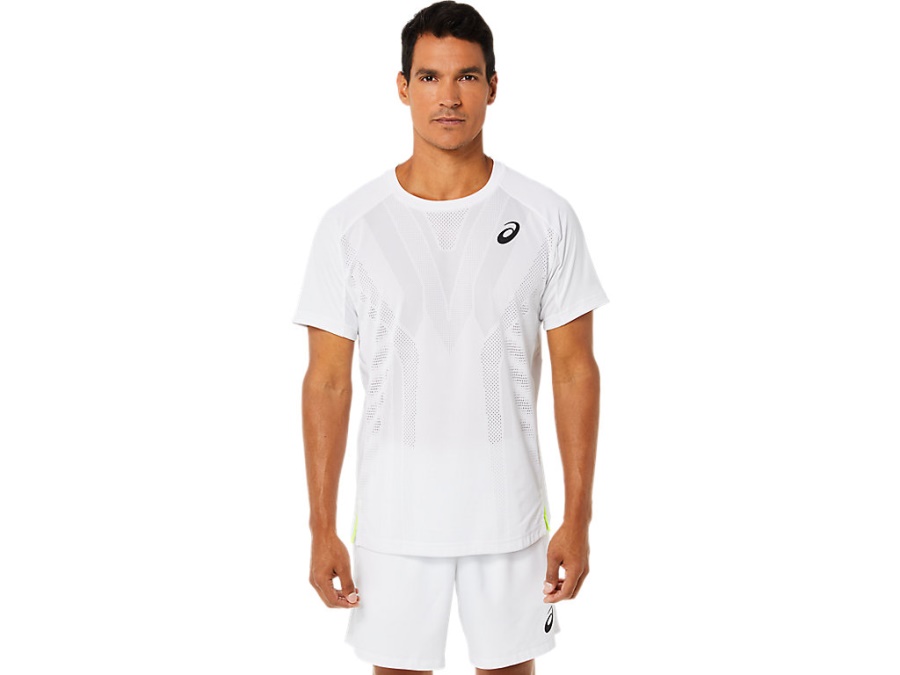 Asics Brilliant White MATCH SHORT SLEEVED TOP