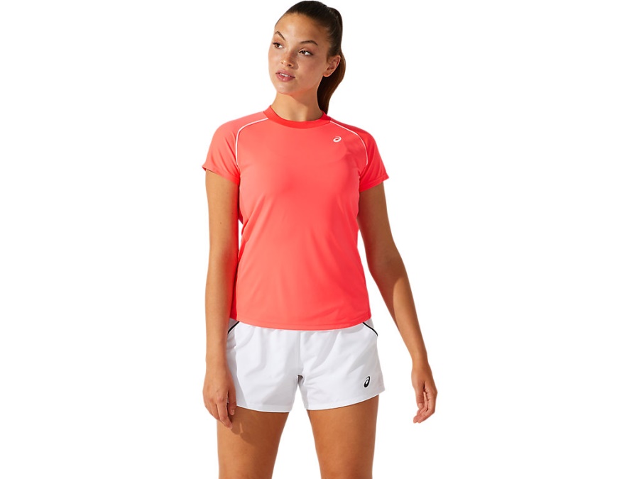 Asics COURT PIPING SHORT SLEEVED TEE Diva Pink