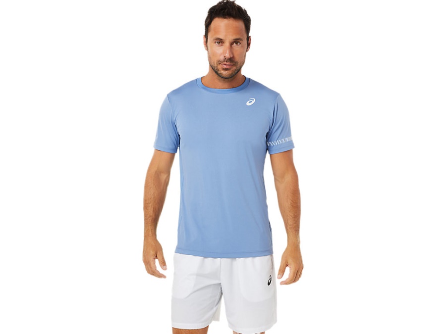 Asics COURT SHORT SLEEVED TEE Blue Harmony