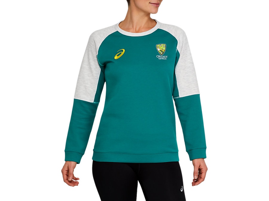 Asics CRICKET AUSTRALIA CREW FLEECE Jungle