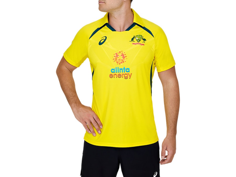 Asics CRICKET AUSTRALIA REPLICA ODI HOME SHIRT Blazing Yellow