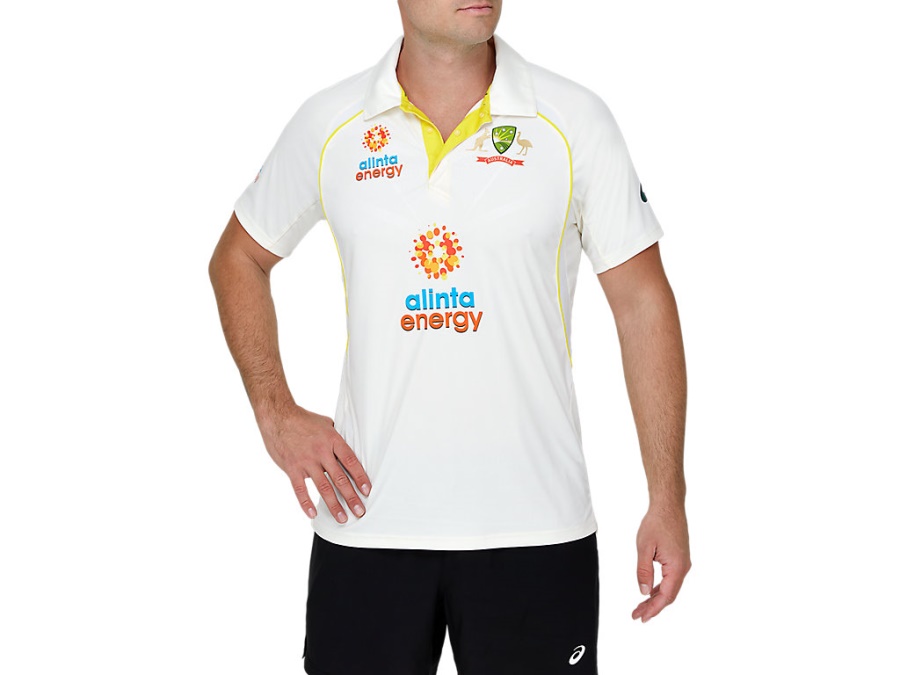 Asics CRICKET AUSTRALIA REPLICA TEST SHIRT Cream