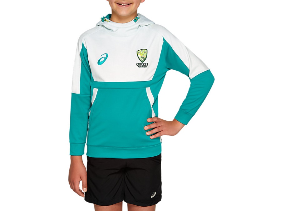 Asics CRICKET AUSTRALIA REPLICA TRAINING HOODIE YOUTH Polar Shade