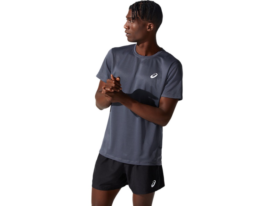 Asics Carrier Grey SILVER SHORT SLEEVED TOP