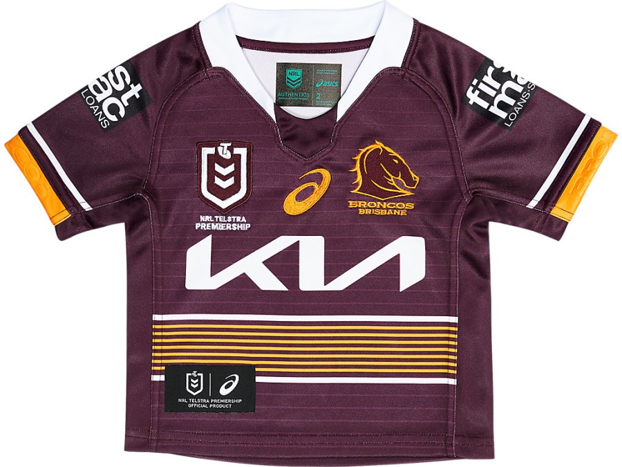 Asics Deep Mars BRISBANE BRONCOS REPLICA HOME JERSEY INFANT