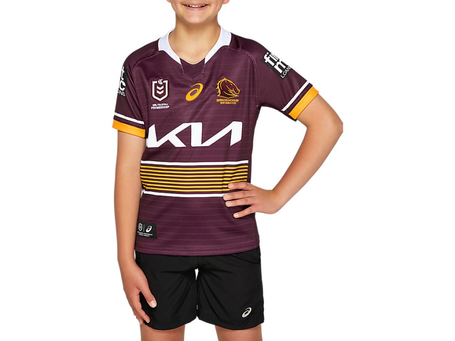 Asics Deep Mars BRISBANE BRONCOS REPLICA HOME JERSEY YOUTH