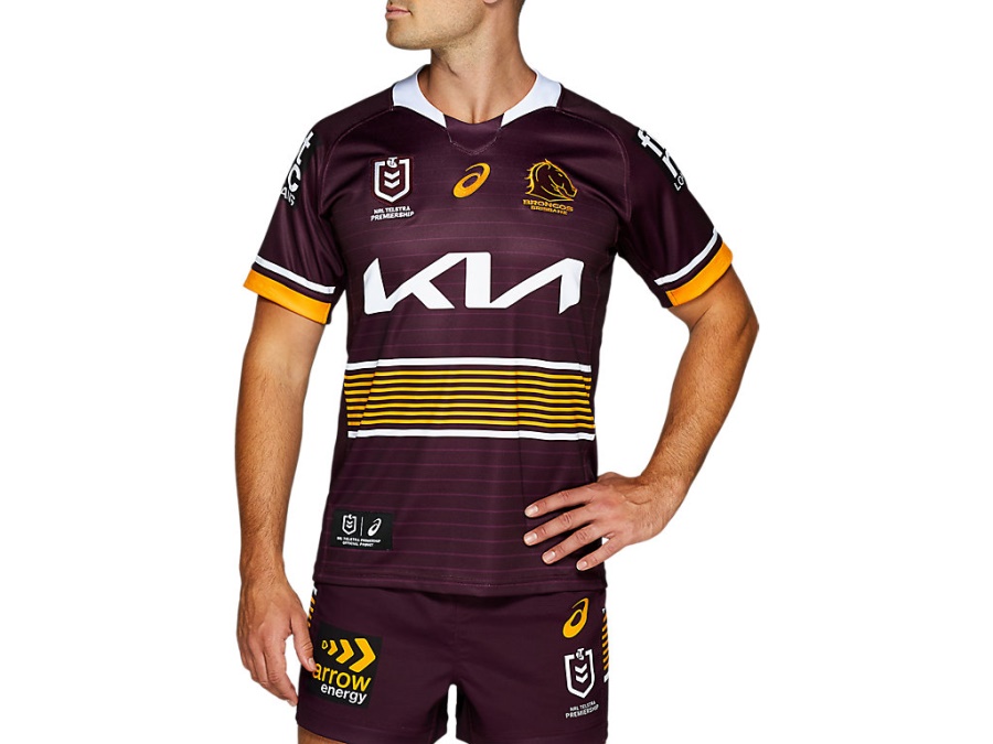 Asics Deep Mars BRISBANE BRONCOS REPLICA HOME JERSEY