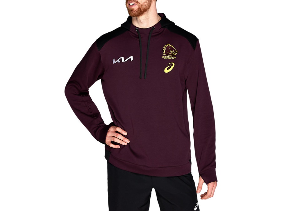 Asics Deep Mars BRISBANE BRONCOS TEAM HOODIE