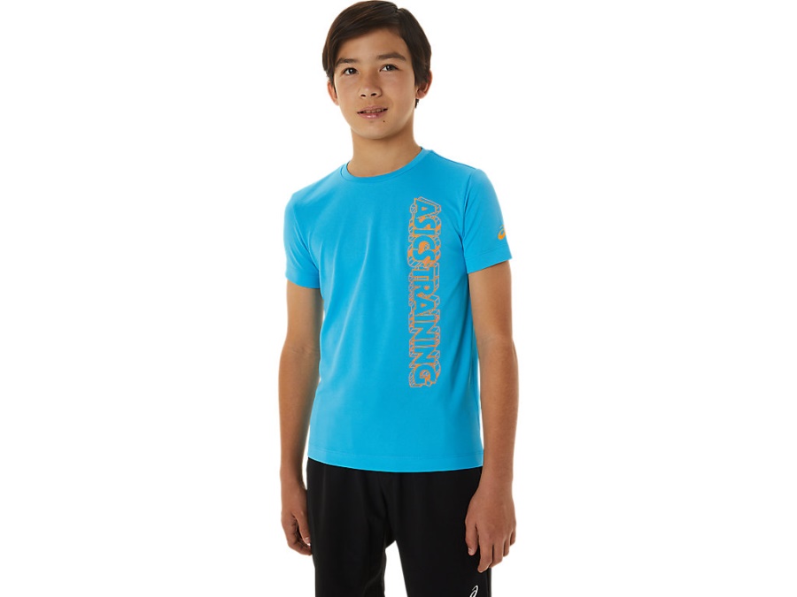 Asics Digital Aqua KIDS TRAINING GRAPHIC SHORT SLEEVED TEE