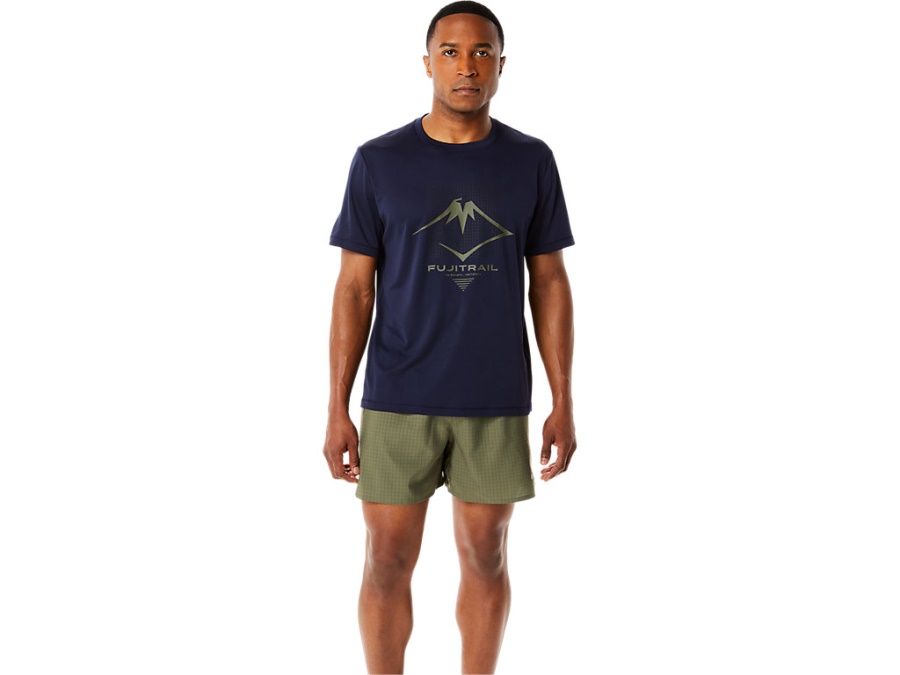 Asics FUJITRAIL LOGO SHORT SLEEVED TOP Midnight