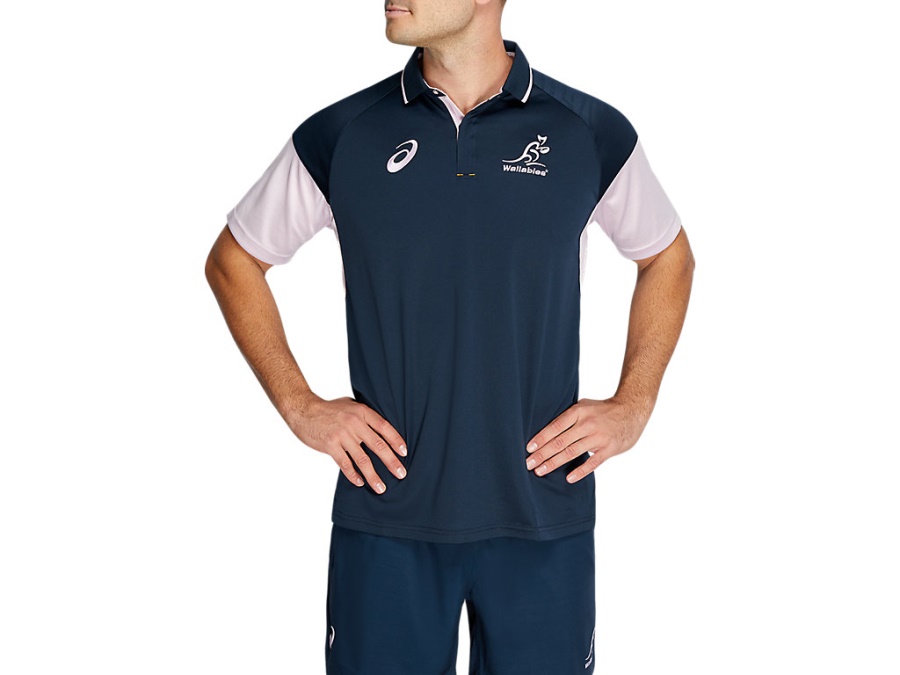 Asics French Blue WALLABIES TRAINING POLO