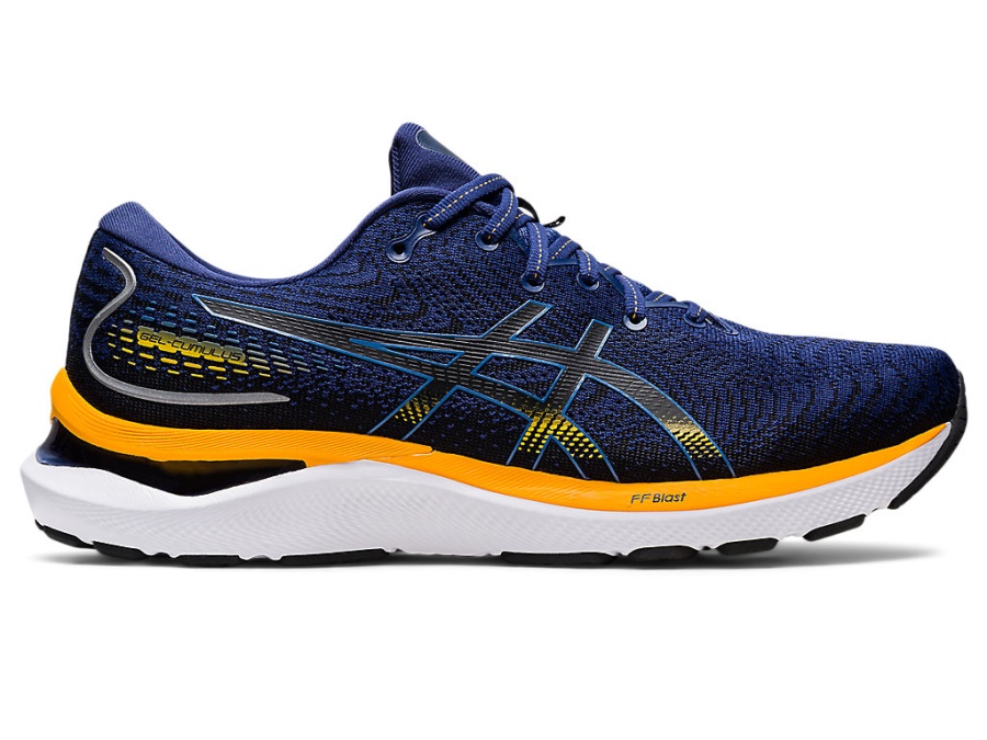 Asics GEL-CUMULUS 24 (2E WIDE) Deep Ocean-Amber