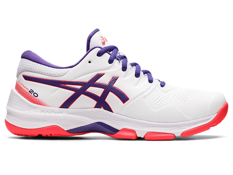 Asics GEL-NETBURNER 20 (D WIDE) White-Gentry Purple