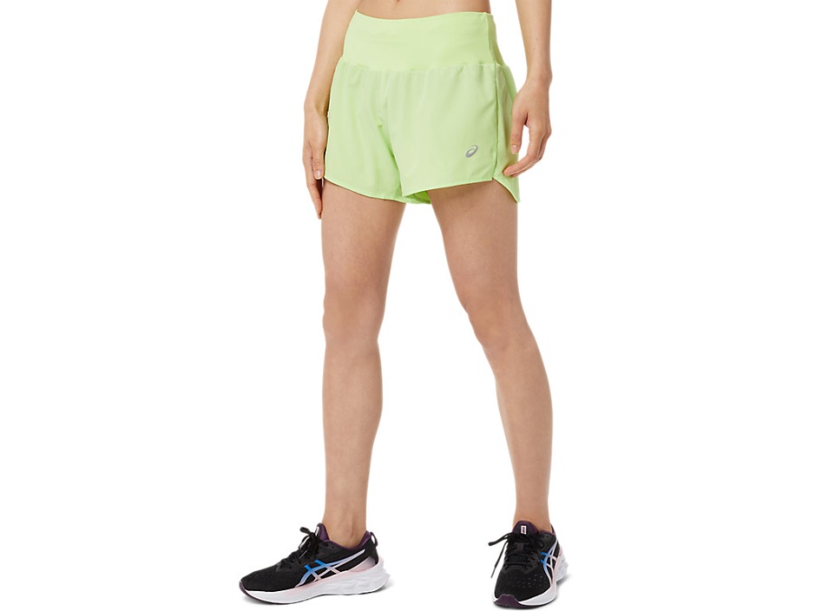 Asics Lime Green ROAD 3.5 INCH SHORT