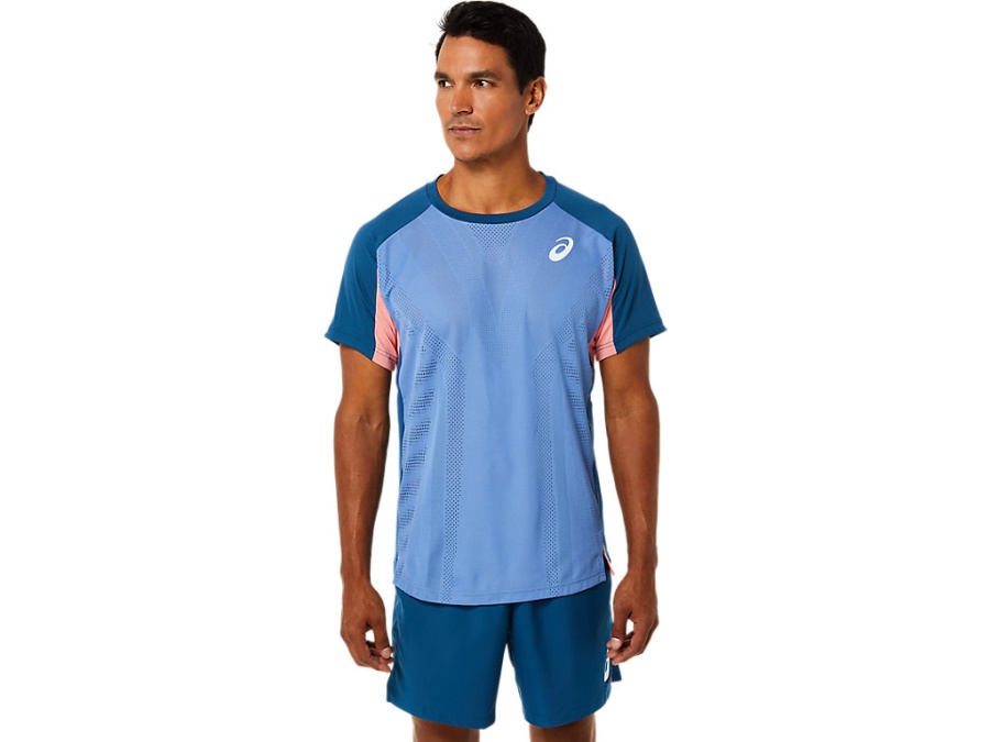 Asics MATCH SHORT SLEEVED TOP Light Indigo