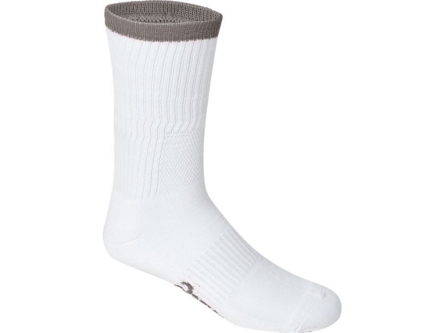 Asics PACE CREW SOCKS Brilliant White-Piedmont Grey