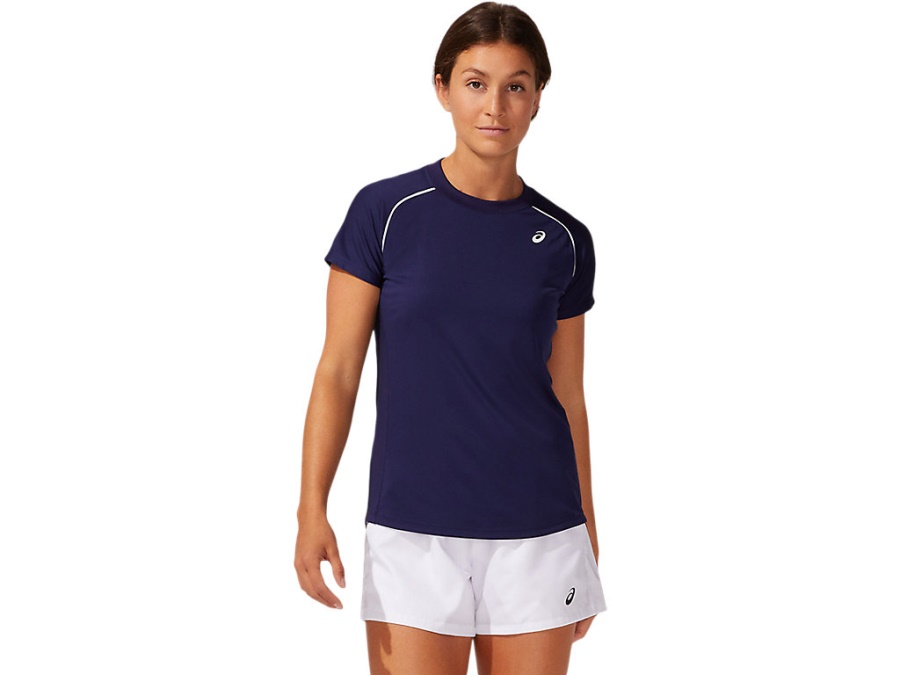 Asics Peacoat COURT PIPING SHORT SLEEVED TEE