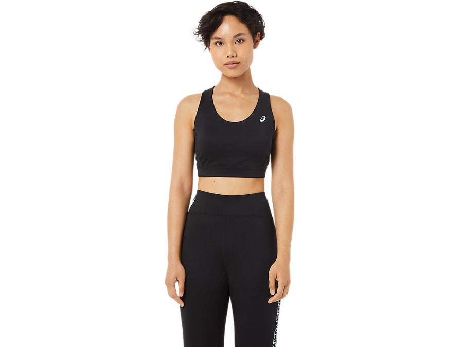 Asics Performance Black CROSS BACK STRAPPED BRA