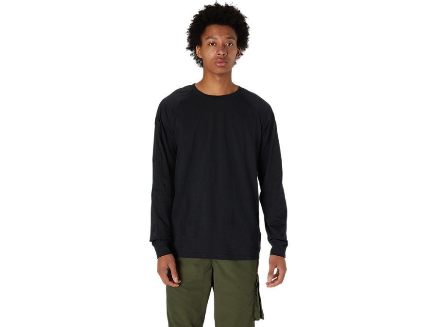 Asics Performance Black EMBROIDERY LONG SLEEVED TEE