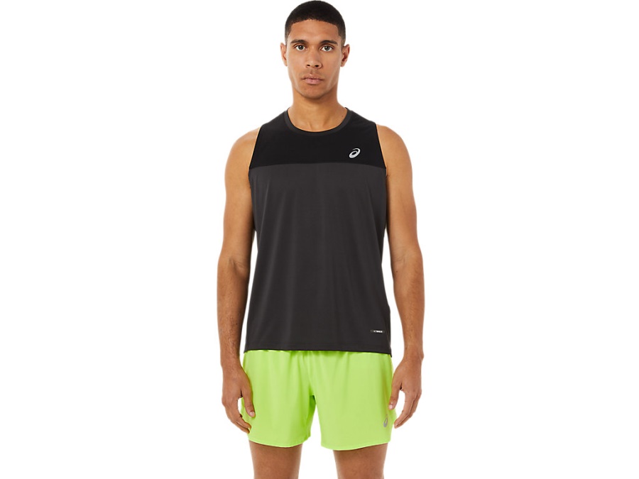 Asics Performance Black-Graphite Grey RACE SINGLET