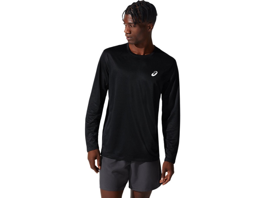 Asics Performance Black SILVER LONG SLEEVED TOP