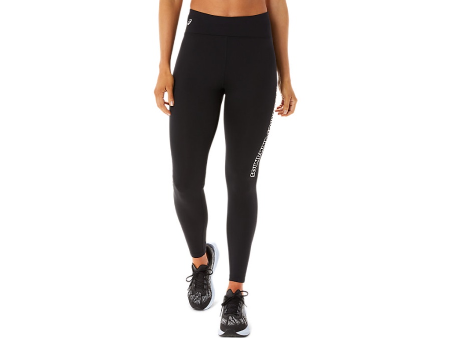 Asics Performance Black-Smoke Grey LOGO GRAPHIC TIGHT