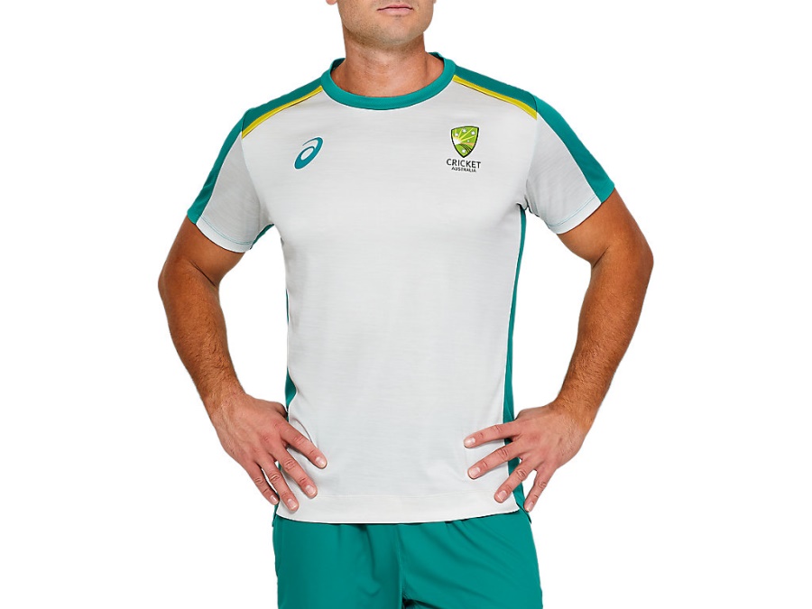 Asics Polar Shade CRICKET AUSTRALIA SHORT SLEEVED TRAINING TEE