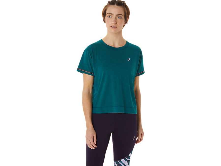 Asics RACE CROP TOP Velvet Pine