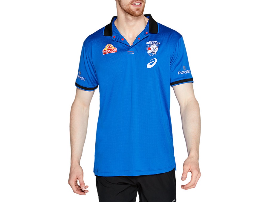 Asics WESTERN BULLDOGS MEDIA POLO Asics Blue