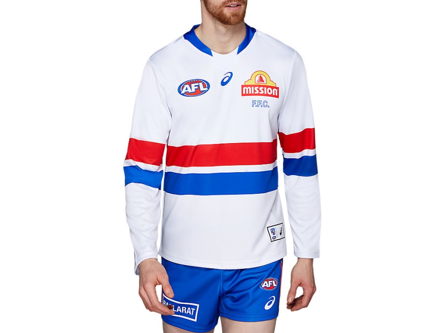 Asics WESTERN BULLDOGS REPLICA CLASH LONG SLEEVED Brilliant White