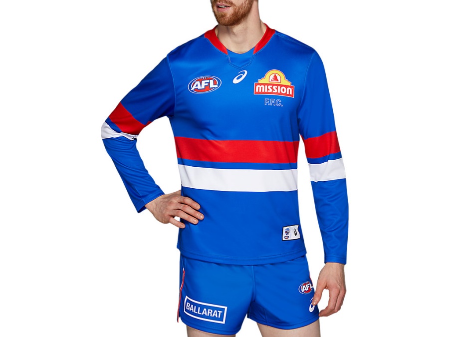 Asics WESTERN BULLDOGS REPLICA HOME LONG SLEEVED Electric Blue