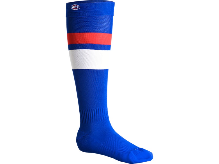 Asics WESTERN BULLDOGS REPLICA HOME SOCK Electric Blue