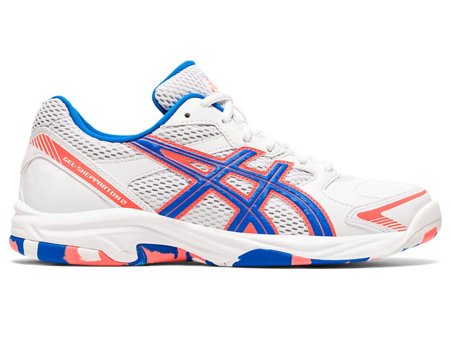 Asics White-Electric Blue GEL-SHEPPARTON 2 (D WIDE)