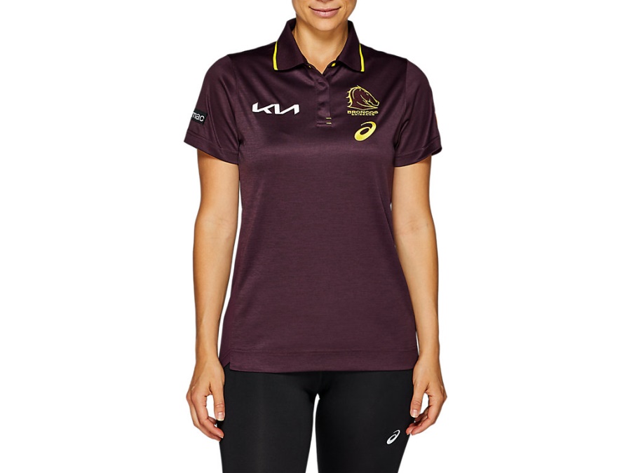 BRISBANE BRONCOS TRAINING POLO Deep Mars Asics