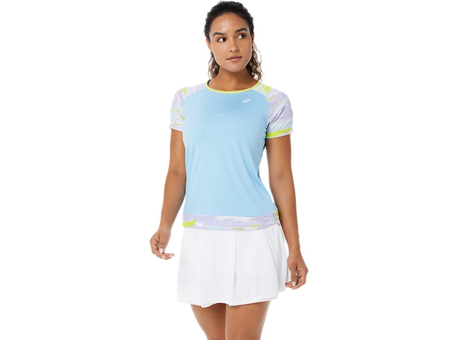 COURT GRAPHIC SHORT SLEEVED TOP Arctic Sky Asics