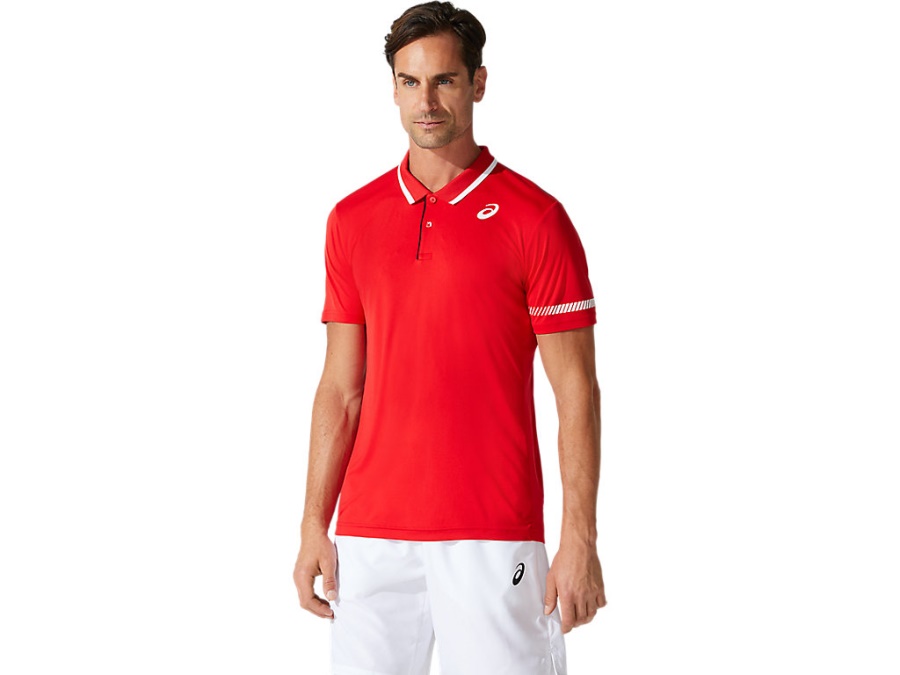 COURT POLO SHIRT Classic Red Asics