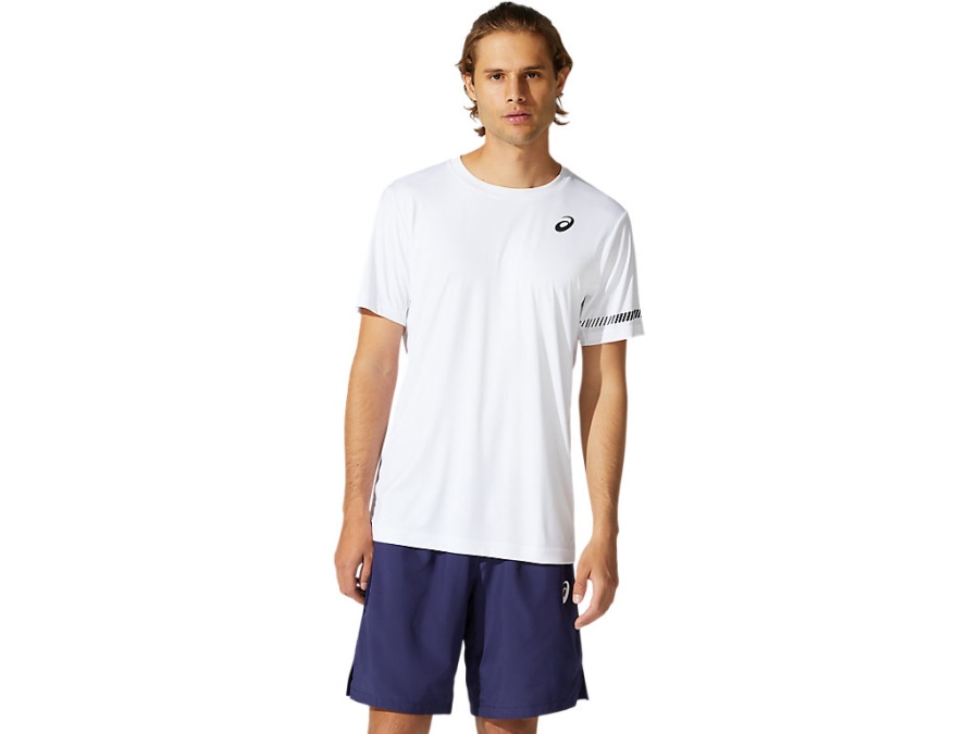 COURT SHORT SLEEVED TEE Brilliant White Asics