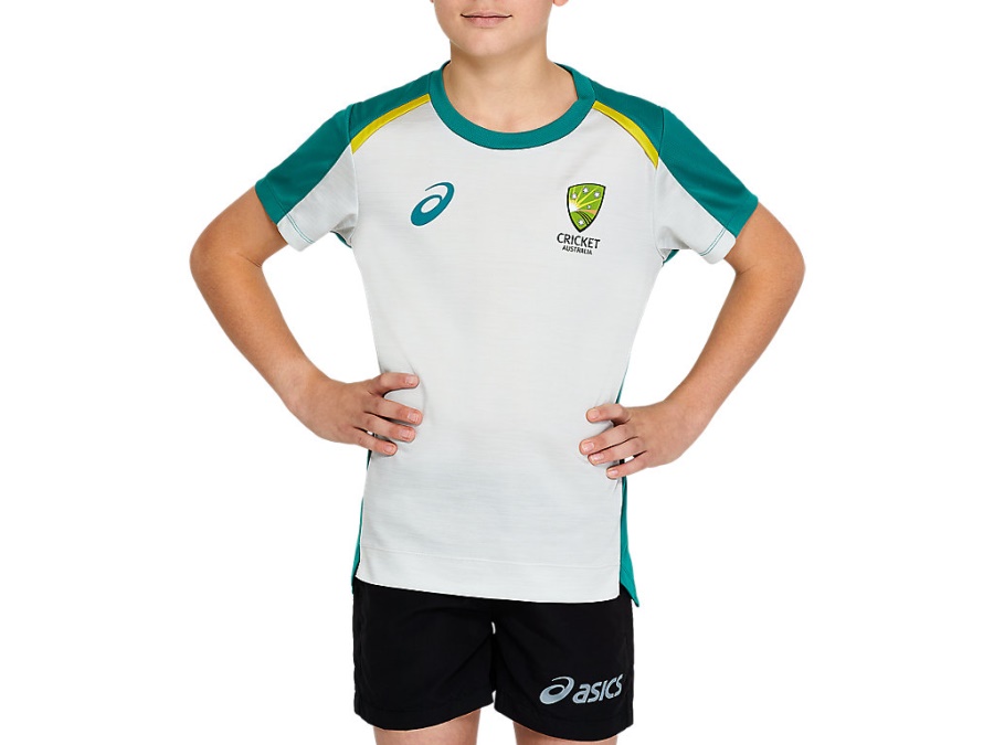 CRICKET AUSTRALIA REPLICA TRAINING TEE YOUTH Polar Shade Asics