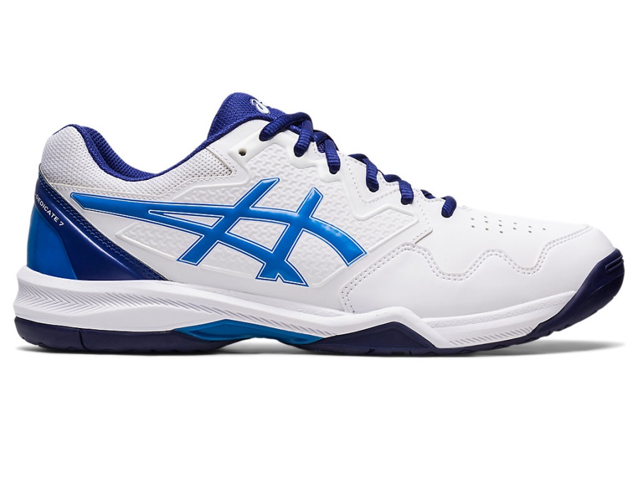 GEL-DEDICATE 7 (HARDCOURT) White-Electric Blue Asics