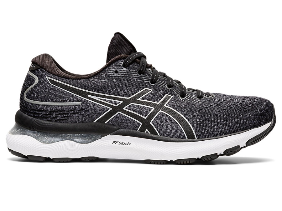 GEL-NIMBUS 24 (D WIDE) Black-Pure Silver Asics