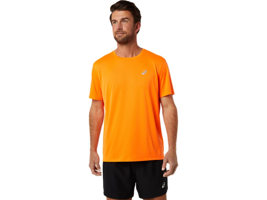 KATAKANA SHORT SLEEVED TOP Shocking Orange Asics