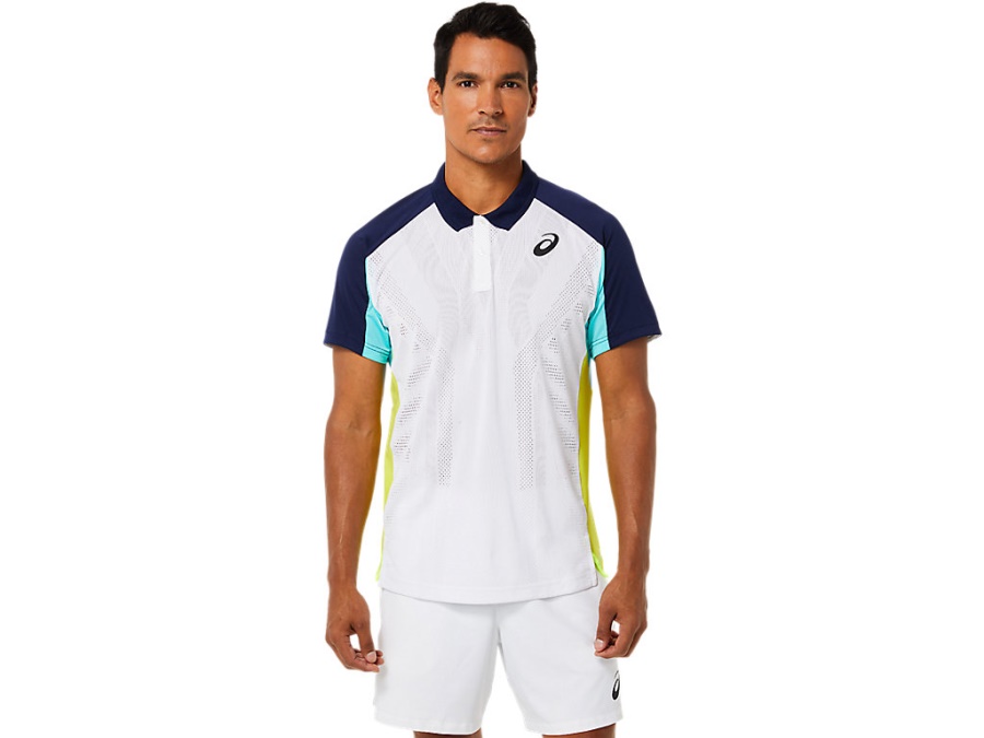 MATCH ACTIBREEZE POLO.SHIRT Brilliant White-Ice Mint Asics