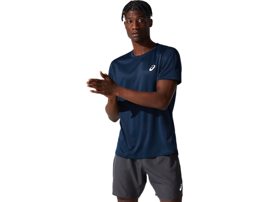 SILVER SHORT SLEEVED TOP French Blue Asics